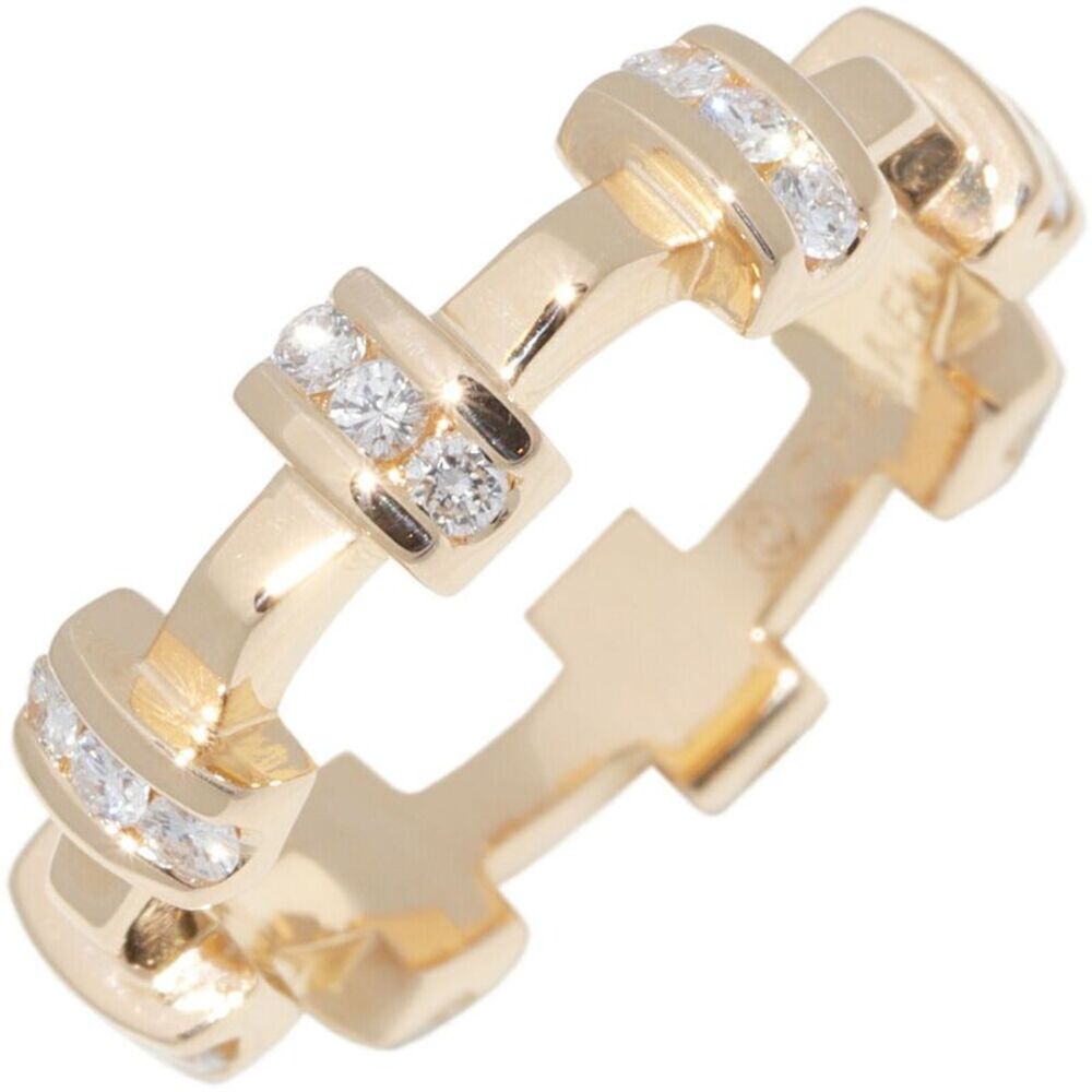 Chanel K18YG Diamond Vintage Ring Size 6